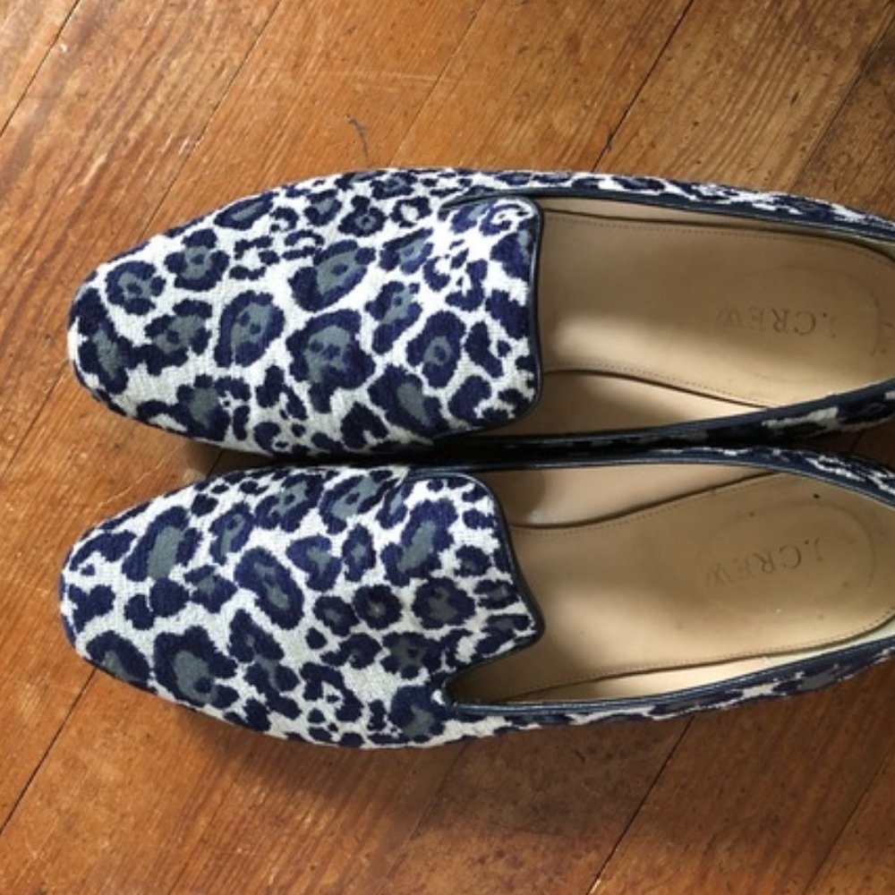 ISO Blue Leopard J.Crew Loafers Sz 6 or 6.5 (do not purchase)